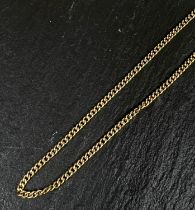 A 9 carat gold curb chain necklace, 7.9 gms.