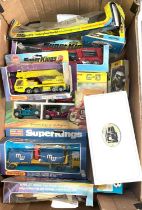 A collection of boxed Matchbox Super Kings K-13,  K-33, K-12, K-10, Corgi Britains and other