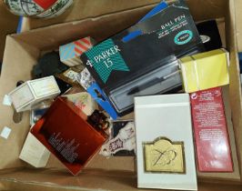A collection of Nina Ricci and other vintage perfume samples etc and other collectables