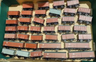 Thirty eight mainly Bachmann trucks/cars, and rolling stock, 00 gauge
