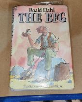 A first edition copy of Roald Dahl's 'The BFG' (well read, with some tears to the cover)