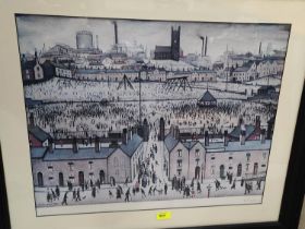 LAWRENCE STEPHEN LOWRY, British 20th century, limited edition print, Britain at Play, SIGNED, with