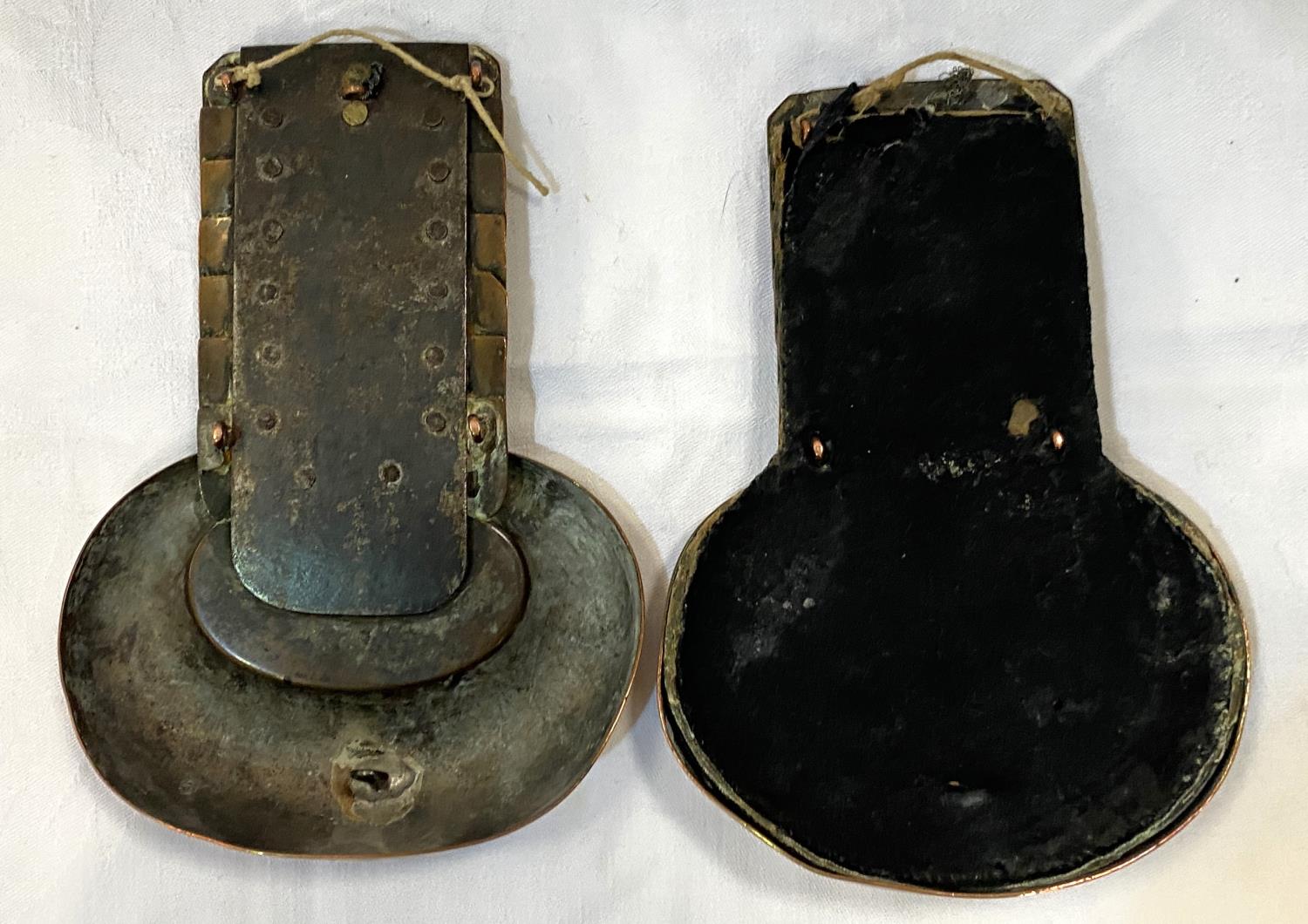 A 19th century pair of 'Cheshire Yeomanry' copper epaulettes - Image 2 of 3