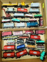 Thirty eight various Hornby and other various carriages; tankers; etc., 00 gauge