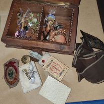 A collection of Girl Guide Badges, RAF Badge, other collectors, boxes, including miniature seed