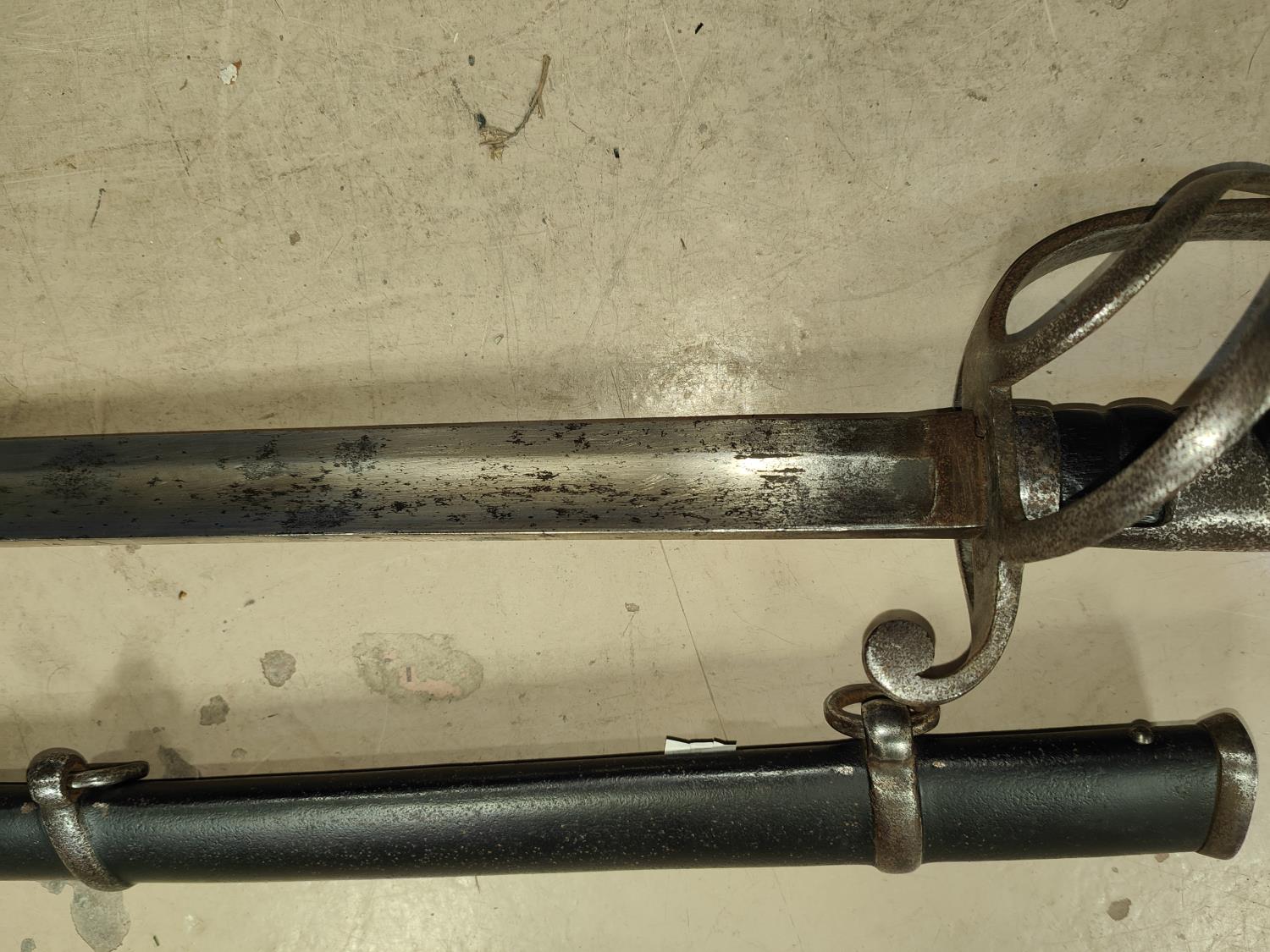 A British 1821 Pattern, heavy version type light cavalry Troopers Sword (described as difficult to - Image 3 of 8