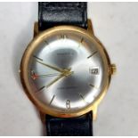 A mid 20th century gents Ingersoll wristwatch on lether strap, good condition