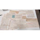 Twenty four railway documents dating from 1875, mostly 19th century:  LMS, Cheshire Line; GWR; etc.