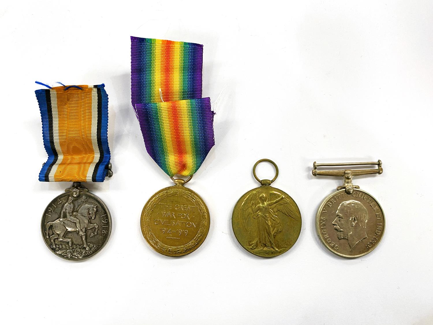 RAF: a WWI pair of medals to 12155 Cpl. L. C. SALTER  and another pair to 291729 Pte. 2. F. MARSHALL - Image 2 of 4