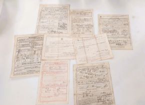 A group of 6 pre WWI army discharge certificates