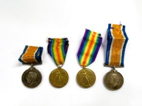 RAF: a WWI pair of medals to 191116 3A.M. C. DAVIES and another pair to 195379 3 A.M. W. K.