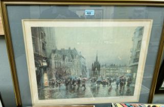 After Bob Richardson, a pencil signed, limited edition print of Albert Square, framed and glazed and