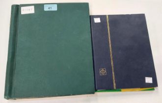 Two albums and a stockbook containing a collection of stamps