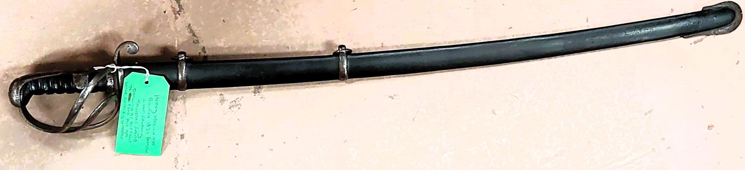 A British 1821 Pattern, heavy version type light cavalry Troopers Sword (described as difficult to