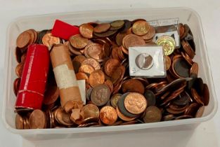 A quantity of GB pre-decimal pennies and half pennies