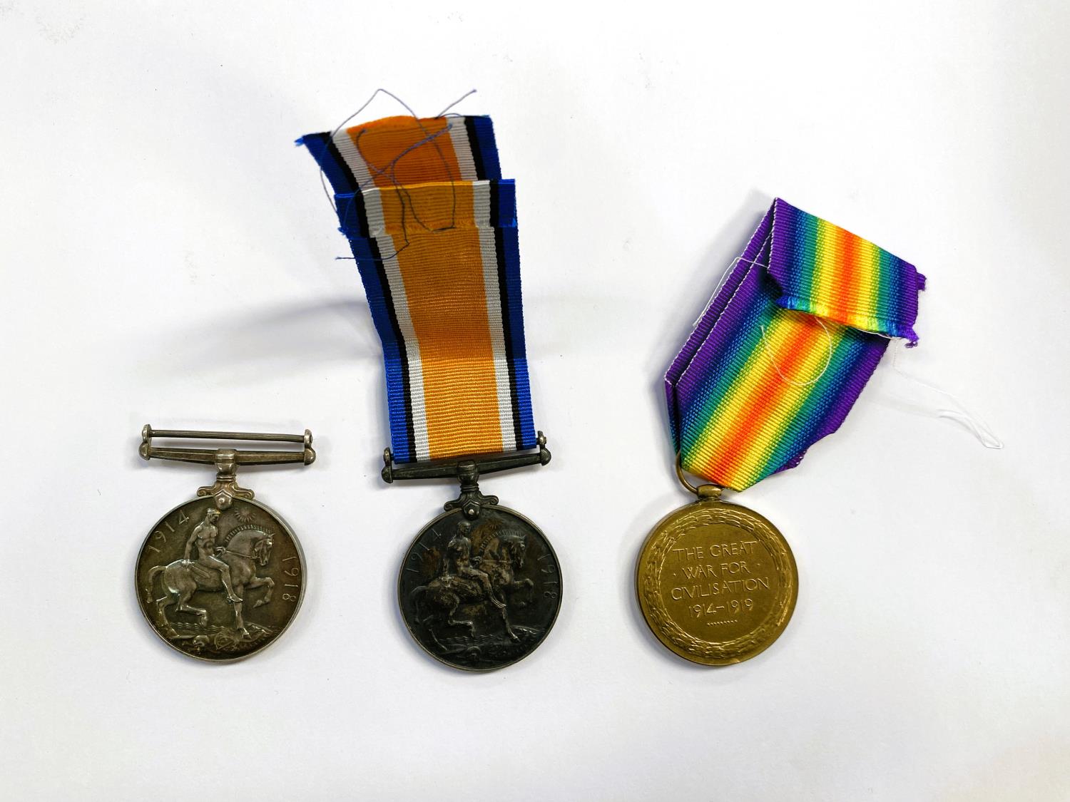 RAF: a WWI pair of medals to 34556 Cpl F. MOORE and a BWM to 30936 1 A.M. C. P. STIRLING - Image 2 of 3