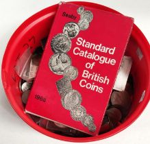 A selection of GB and foreign coins, with 1968 Seaby coin catalogue