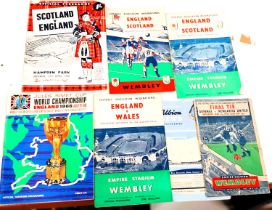 An FA Cup Final programme 1952, Arsenal v Newcastle United; 4 home international programmes, 2