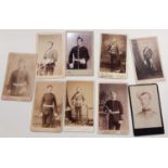 10 carte de visite photographs of men in uniform