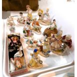 A collection of continental miniature porcelain figures of children