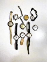 A selection of various vintage ladies wristwatches
