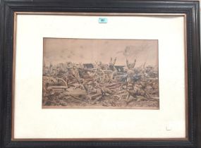 After Caton-Woodville: print "The 2nd Manchesters, St Quentin, 2nd April 1917", signed and titled in