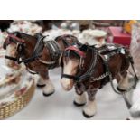 Two Beswick horses and a selection of collector's plates, Murano fish etc
