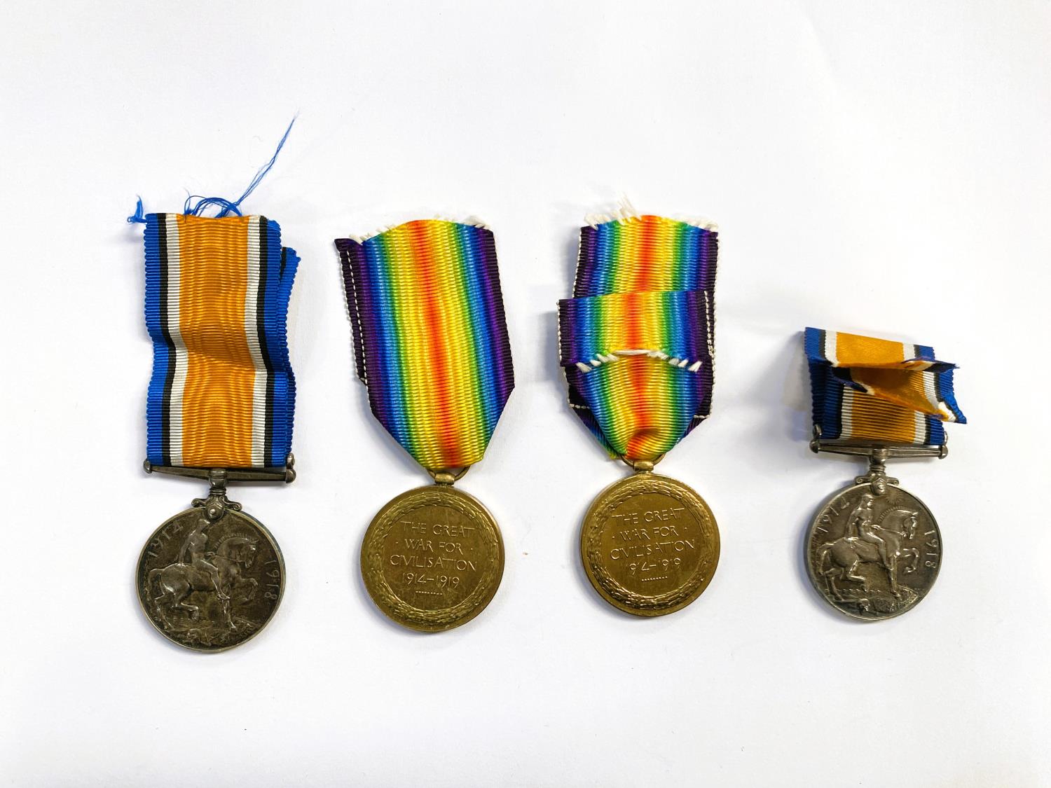 RAF: a WWI pair of medals to 109408 Pte 1 E.O. BYLES and another pair to 14133 Cpl J. GRAHAM - Image 2 of 4