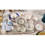 A chinoiserie set of 6 blue & white coffee cups and saucers; a selection of 18th century and later