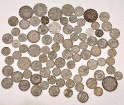 A selection of GB pre 1947 silver coins 13.9oz