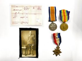 RAF: a WWI 15 Star trio to 134736 Pte. 2 H. J. BARTLE ( star marked 22882 RAMC)