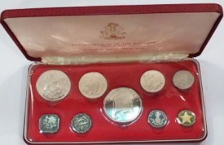 BAHAMAS silver proof set, 1974