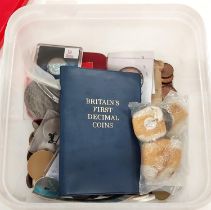 A quantity of of coins and tokens