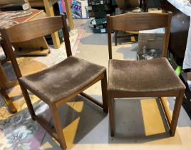 A set of 6 mid 20th century teak low back teak dining chairs by Alb Johansson & Soner Hyssna, Sweden