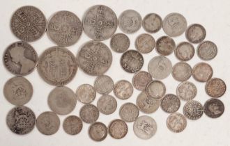 GB pre 1920 silver coins, including 3 higher grade 3ds, 4.2oz