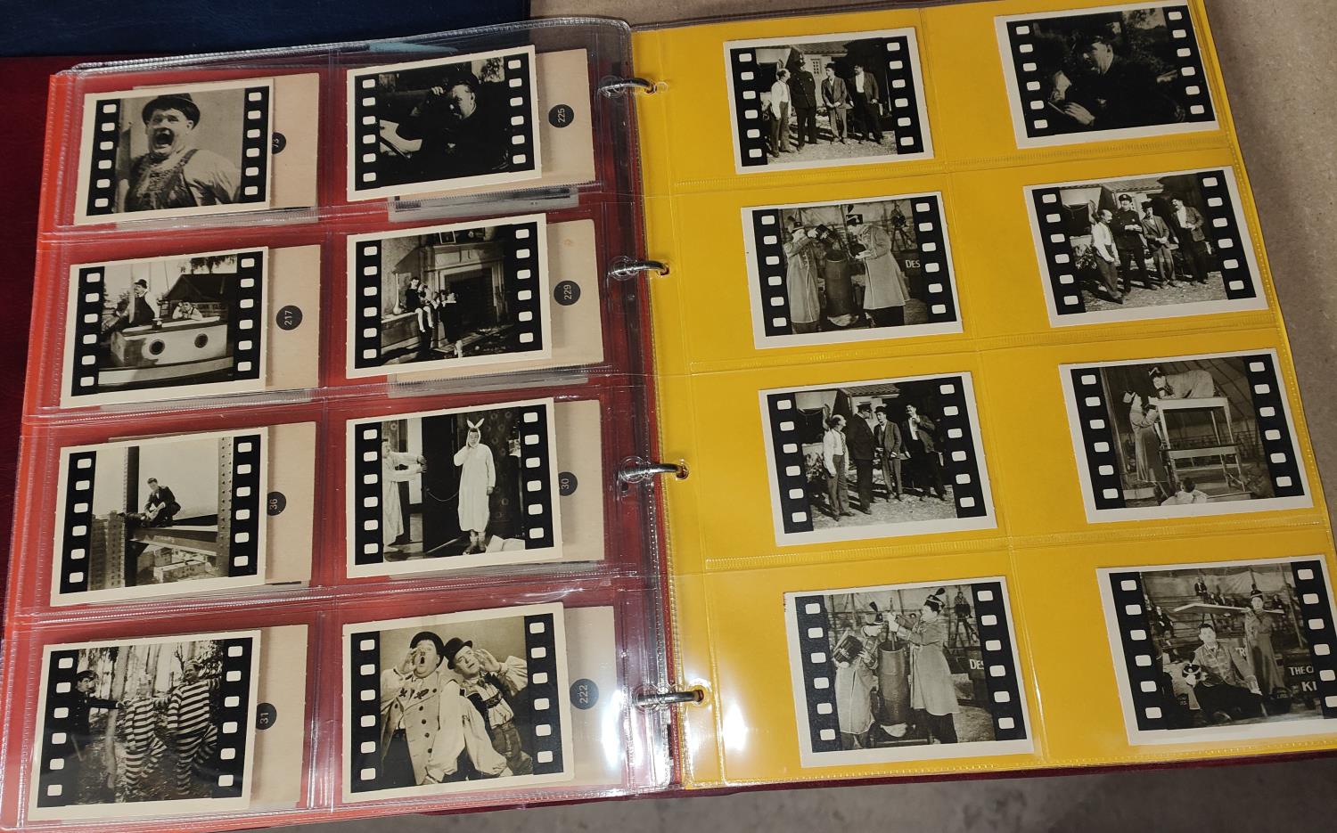 An album of Laurel & Hardy cigarette/postcards/stamps; etc., various makers; Ceregumil portrait - Image 3 of 10