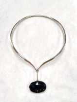 Georg Jensen:  a silver collarette necklace, designed by Vivianna Torun Bülow-Hübe, with