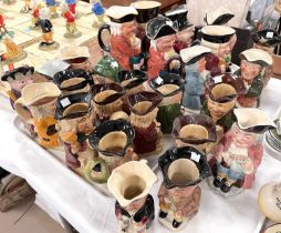 A large collection of Wood Staffordshire and other Toby jugs approx. 28