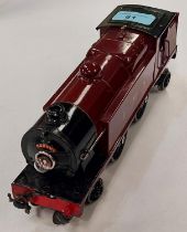 A Hornby 20 volt loco, 4-4-2, 0 gauge, in LMS maroon livery