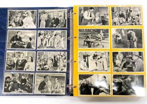 20th century Film Stars: Cinema Cavalcade, two albums of 500 cigarette cards of varying sizes Vol