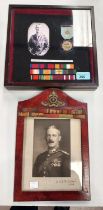 Lieut. Col. E. A. Stretch, an Army and Navy Lodge Masonic medal and a display of medal ribbons,