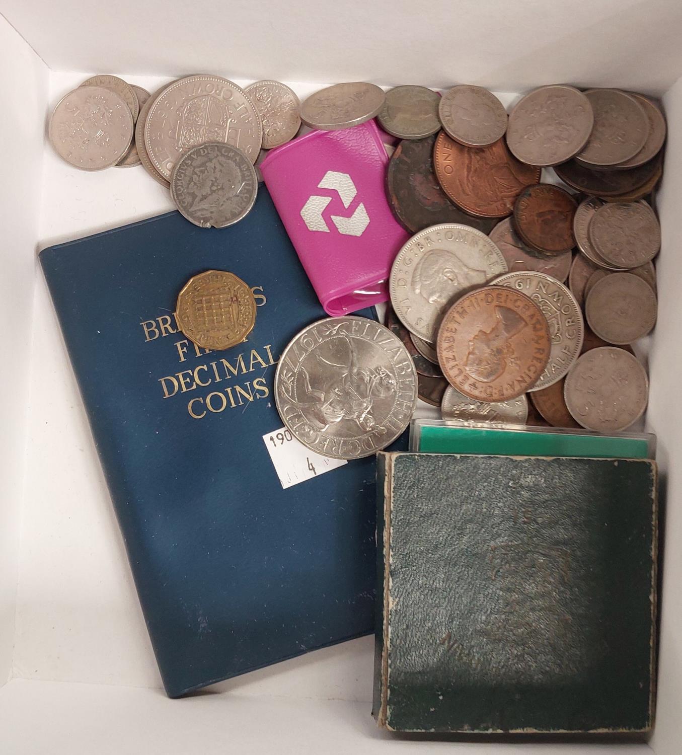 A selection of mixed GB decimal and pre decimal coins including crowns - Image 2 of 2