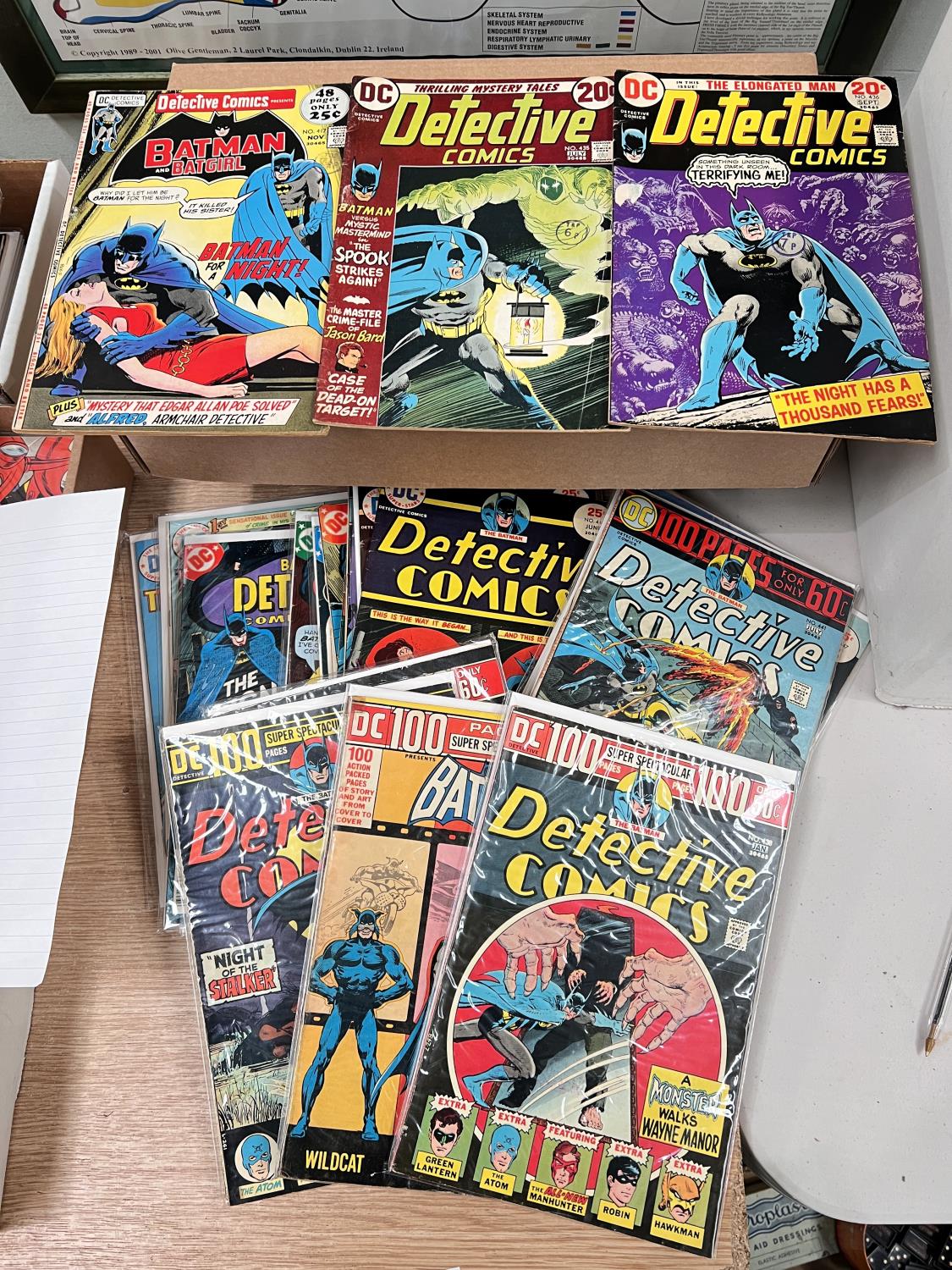 D C COMICS: Detective Comics 417, 435, 436, 438, 100 pages 439, 100 pages 440, 441 100 pages 445,100