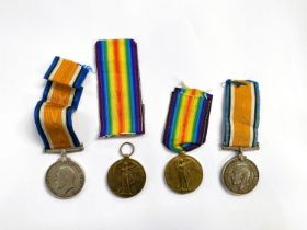 RAF: a WWI pair of medals to 64279 1 A.M. J. J. BLAND and another pair to 86371 1 A.M. W. ROBERTSON