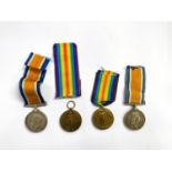 RAF: a WWI pair of medals to 64279 1 A.M. J. J. BLAND and another pair to 86371 1 A.M. W. ROBERTSON