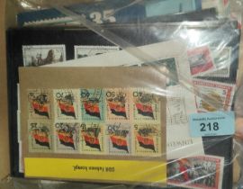 A collection of stock cards and stamps