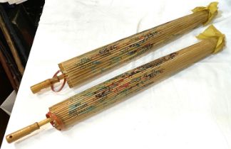 Two mid 20th century Chinese parasols