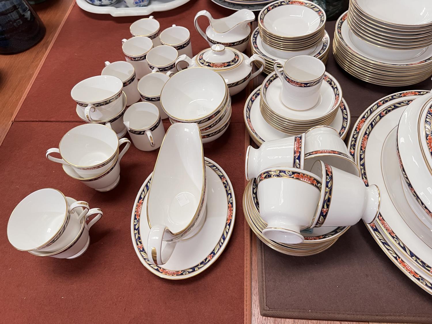 A comprehensive Spode 'Orient' Y8520 dinner, tea and coffee service, white with border of gilt, - Image 2 of 5