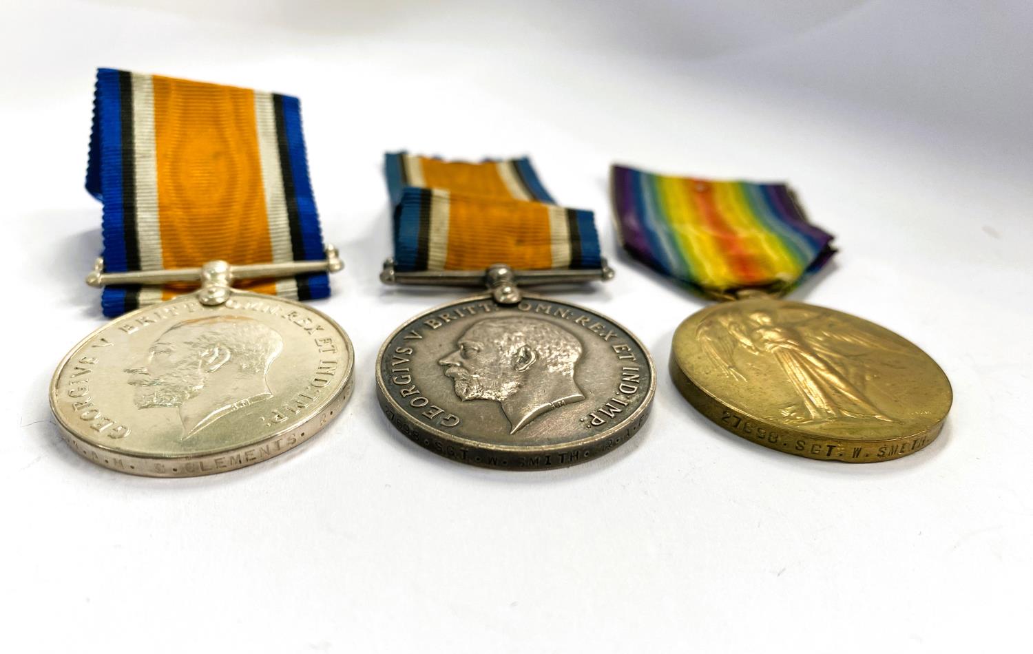 RAF: a WWI pair of medals to 27698 Sgt. W. SMITH and a BWM to 30725 1. A.M. C. CLEMENTS - Image 3 of 3