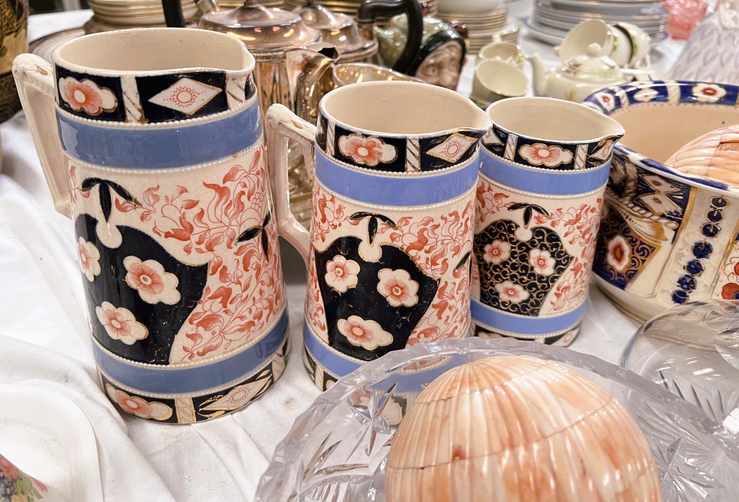 A variety of ceramics including Japan pattern jugs, "potty" etc, a child's part tea service (som - Image 3 of 3